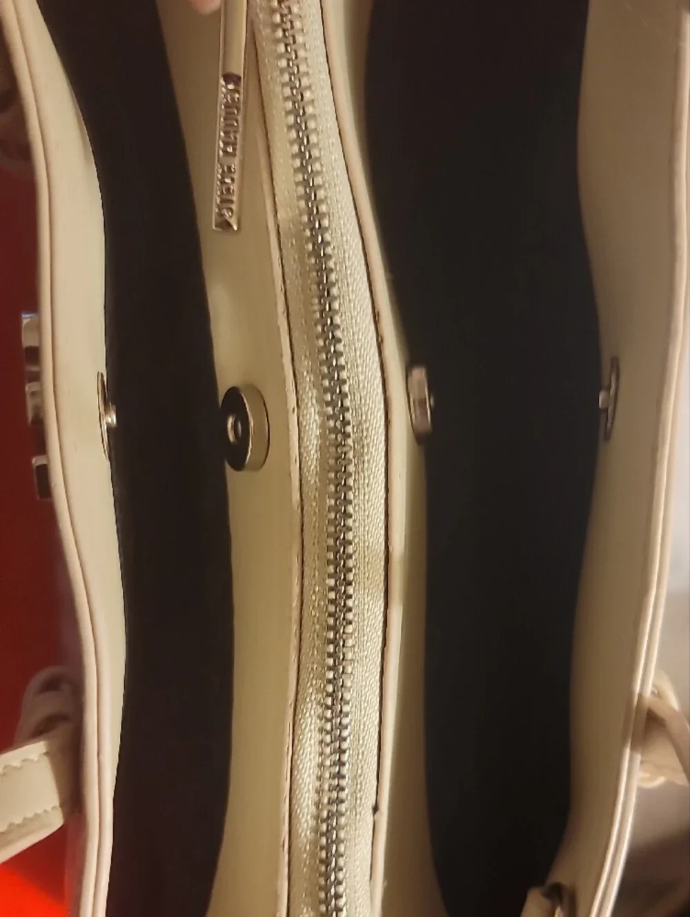 Steve Madden Beige Logo Shoulder Bag with SM Accent